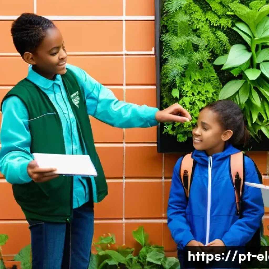 융합 교육 프로젝트 - **Prompt:** A diverse group of middle school students, fully clothed in age-appropriate casual wear,...